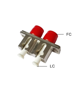 LC-FC双芯金属光纤适配器（法兰盘耦合器）小于0.3dB大于1000次